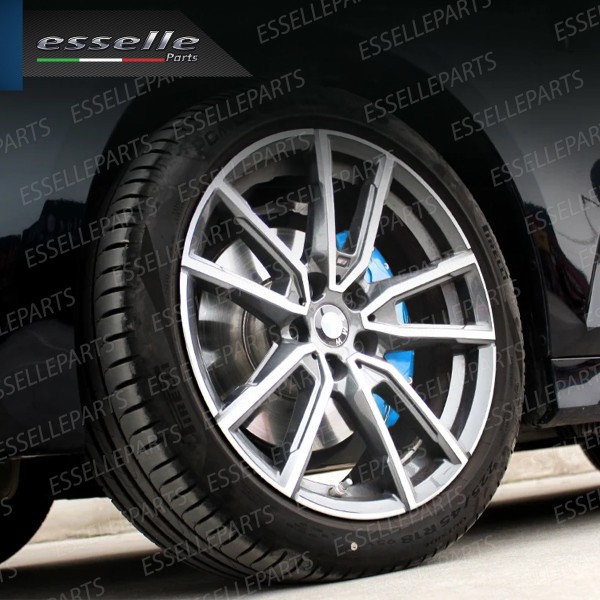 Set Cover Copri Pinze Freni A Disco Blu 24cm In Alluminio Tuning Universali