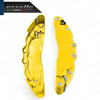 Set Cover Copri Pinze Freni A Disco Giallo 19cm In Alluminio Tuning Universali Set Cover Copri Pinze Freni A Disco Giallo 19cm In Alluminio Tuning Universali
