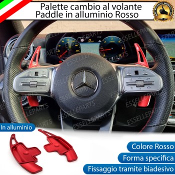 Palette Cambio Al Volante Per Mercedes CLA W118 Alluminio Paddle Leve Colore Rosso