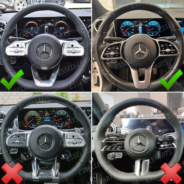 Palette Cambio Al Volante Per Mercedes CLA W118 Alluminio Paddle Leve Colore Rosso
