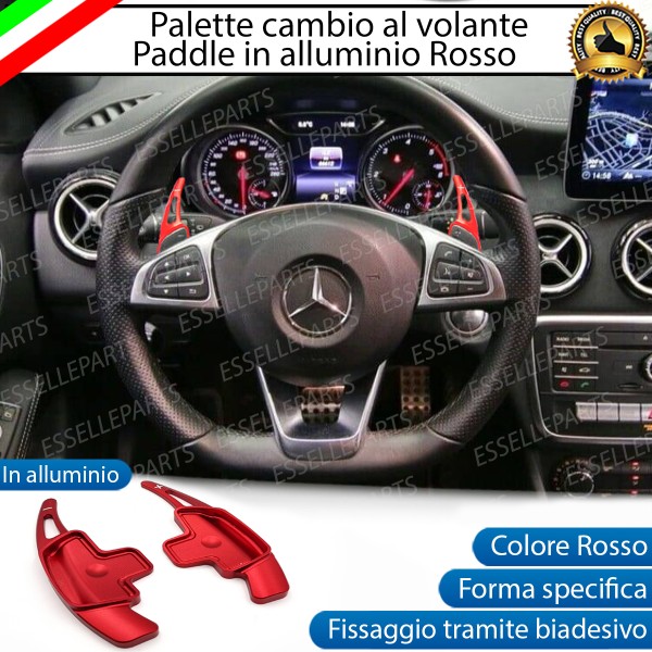 Palette Cambio Al Volante Per Mercedes GLA X156 Alluminio Paddle Leve Colore Rosso