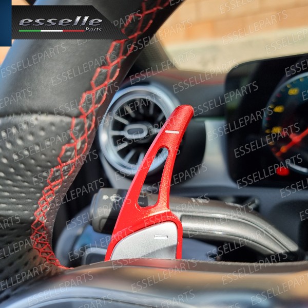 Palette Cambio Al Volante Per Mercedes GLA X156 Alluminio Paddle Leve Colore Rosso