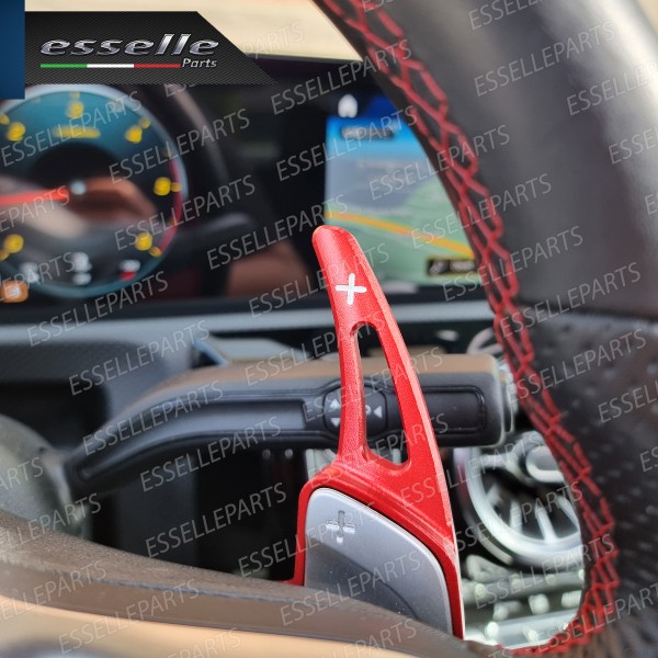 Palette Cambio Al Volante Per Mercedes GLB Alluminio Paddle Leve Colore Rosso