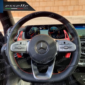 Palette Cambio Al Volante Per Mercedes GLB Alluminio Paddle Leve Colore Rosso