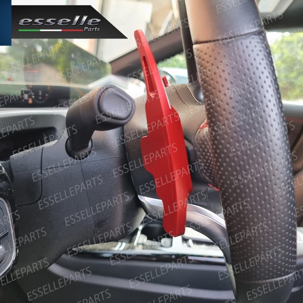 Palette Cambio Al Volante Per Mercedes SLK R172 Alluminio Paddle Leve Colore Rosso