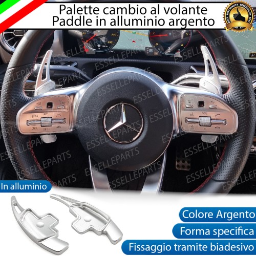 Palette Cambio Al Volante Per Mercedes GLA H247 Alluminio Paddle Leve Colore Argento