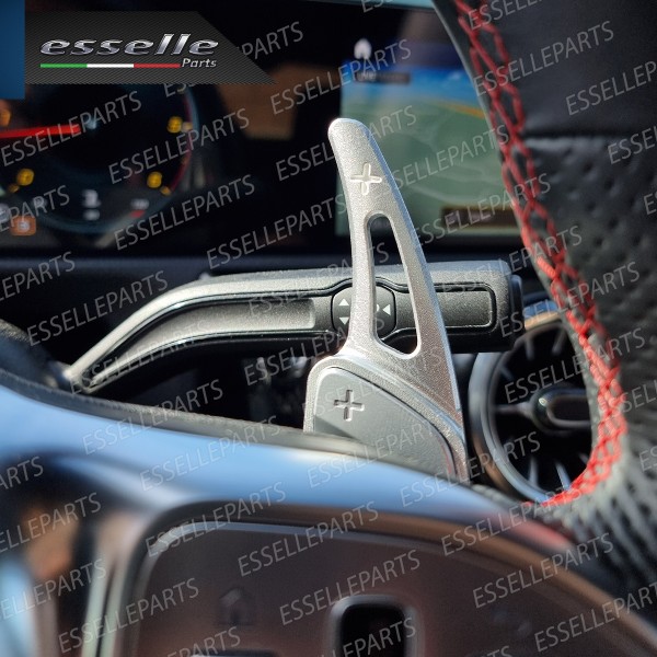 Palette Cambio Al Volante Per Mercedes SLK R172 Alluminio Paddle Leve Colore Argento
