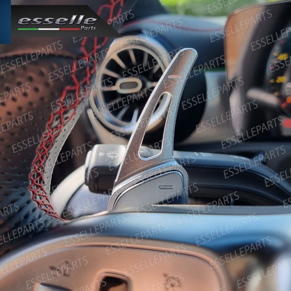 Palette Cambio Al Volante Per Mercedes SLK R172 Alluminio Paddle Leve Colore Argento