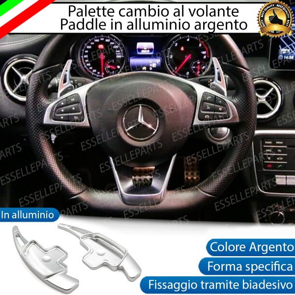 Palette Cambio Al Volante Per Mercedes Classe B W246 Alluminio Paddle Leve Colore Argento