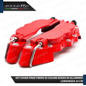 Set Cover Copri Pinze Freni A Disco Rosso 24cm In Alluminio Tuning Universali Set Cover Copri Pinze Freni A Disco Rosso 24cm In Alluminio Tuning Universali