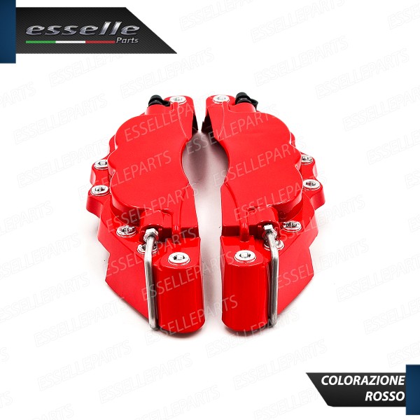 Set Cover Copri Pinze Freni A Disco Rosso 24cm In Alluminio Tuning Universali