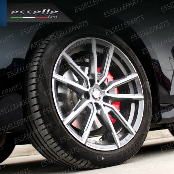 Set Cover Copri Pinze Freni A Disco Rosso 24cm In Alluminio Tuning Universali
