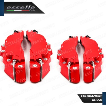 Set 4 Cover Copri Pinze Freni Rosso Anteriore + Posteriore Alluminio Set 4 Cover Copri Pinze Freni Rosso Anteriore + Posteriore Alluminio