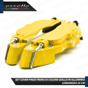 Set Cover Copri Pinze Freni A Disco Giallo 24cm In Alluminio Tuning Universali Set Cover Copri Pinze Freni A Disco Giallo 24cm In Alluminio Tuning Universali