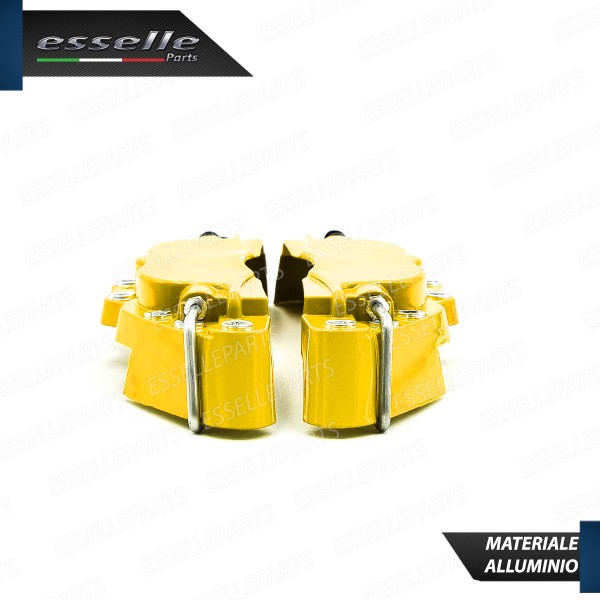 Set Cover Copri Pinze Freni A Disco Giallo 24cm In Alluminio Tuning Universali