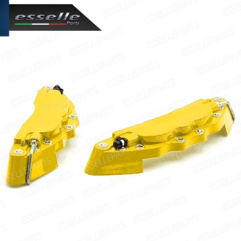Set Cover Copri Pinze Freni A Disco Giallo 24cm In Alluminio Tuning Universali Set Cover Copri Pinze Freni A Disco Giallo 24cm In Alluminio Tuning Universali