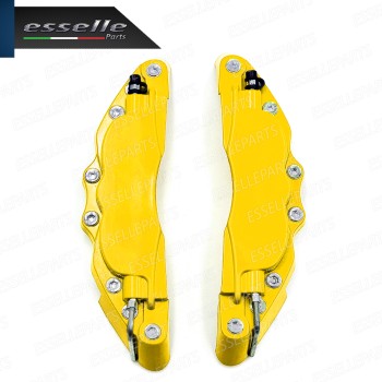 Set Cover Copri Pinze Freni A Disco Giallo 24cm In Alluminio Tuning Universali Set Cover Copri Pinze Freni A Disco Giallo 24cm In Alluminio Tuning Universali