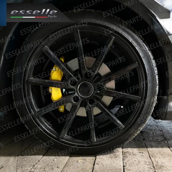 Set Cover Copri Pinze Freni A Disco Giallo 24cm In Alluminio Tuning Universali Set Cover Copri Pinze Freni A Disco Giallo 24cm In Alluminio Tuning Universali