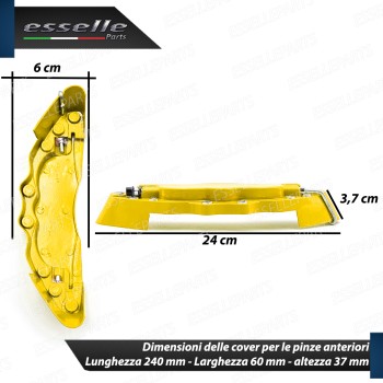 Set 4 Cover Copri Pinze Freni Giallo Anteriore + Posteriore Alluminio Set 4 Cover Copri Pinze Freni Giallo Anteriore + Posteriore Alluminio