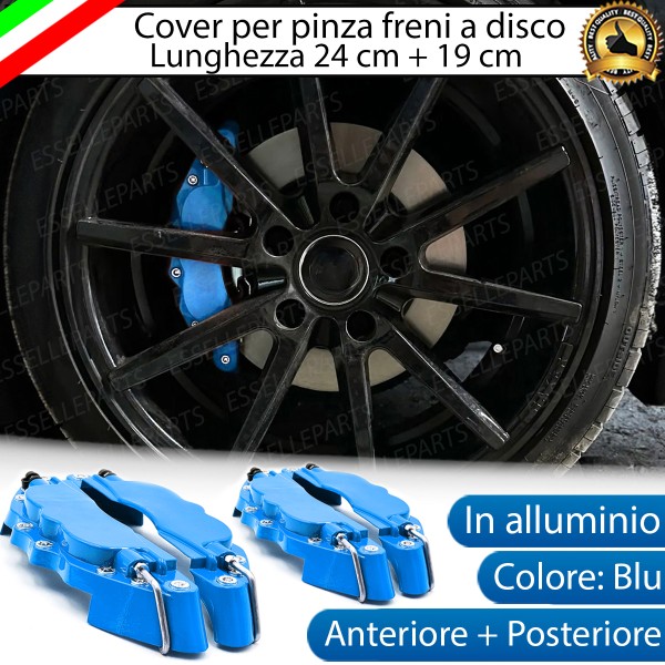 Set 4 Cover Copri Pinze Freni Blu Anteriore + Posteriore Alluminio