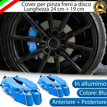 Set 4 Cover Copri Pinze Freni Blu Anteriore + Posteriore Alluminio Set 4 Cover Copri Pinze Freni Blu Anteriore + Posteriore Alluminio