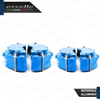 Set 4 Cover Copri Pinze Freni Blu Anteriore + Posteriore Alluminio Set 4 Cover Copri Pinze Freni Blu Anteriore + Posteriore Alluminio