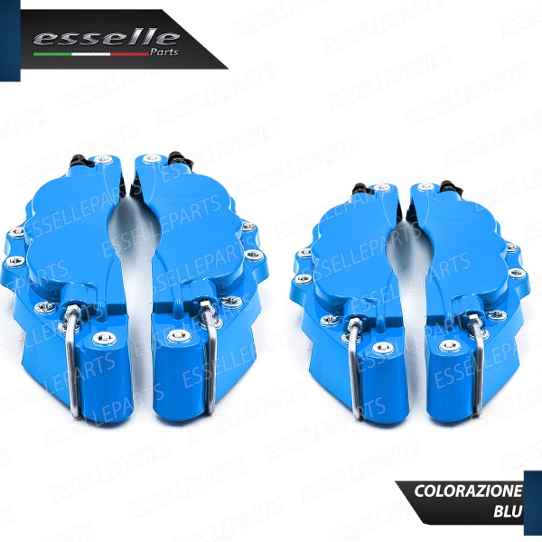Set 4 Cover Copri Pinze Freni Blu Anteriore + Posteriore Alluminio