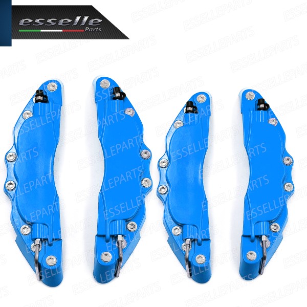Set 4 Cover Copri Pinze Freni Blu Anteriore + Posteriore Alluminio
