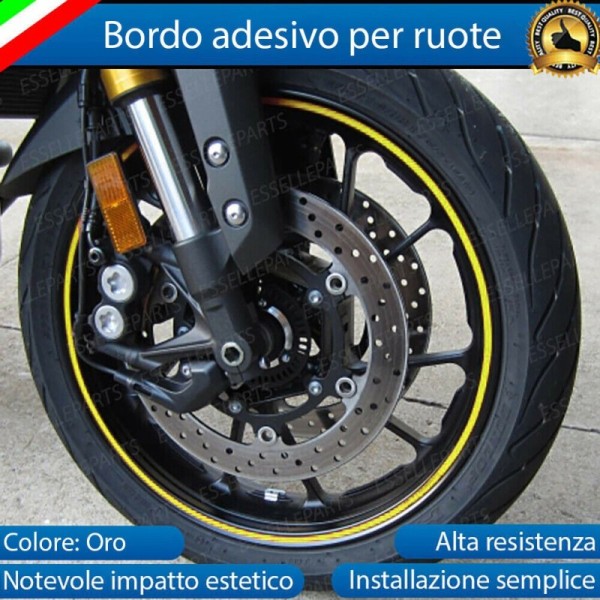 Bordo - COLORE ORO- adesivo per ruote moto Harley Davidson