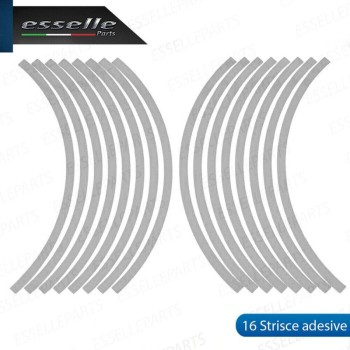 Bordo - COLORE ARGENTO- adesivo per ruote moto,motorini,scooter Sym