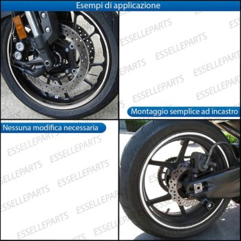 Bordo - COLORE ARGENTO- adesivo per ruote moto,motorini,scooter BMW