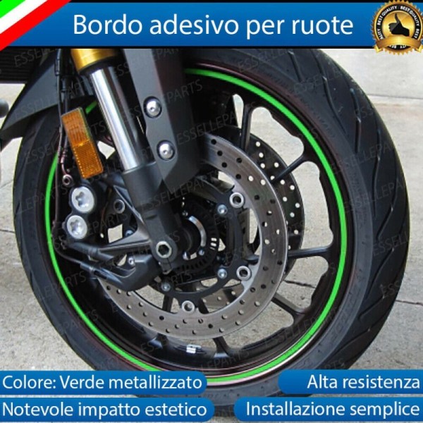 Bordo - COLORE VERDE- adesivo per ruote moto,motorini,scooter BMW