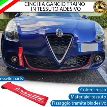 Cinghia Gancio Traino -COLORE ROSSO- Con Fibia " Esselle Parts "