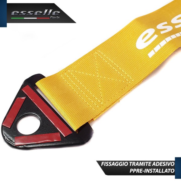 Cinghia Gancio Traino -COLORE GIALLO- Con Fibia " Esselle Parts "