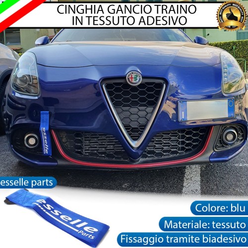 CINGHIA GANCIO TRAINO "ESSELLE PARTS" -COLORE BLU-