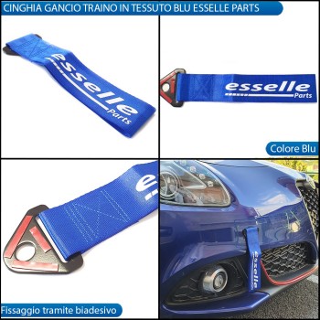 CINGHIA GANCIO TRAINO "ESSELLE PARTS" -COLORE BLU-