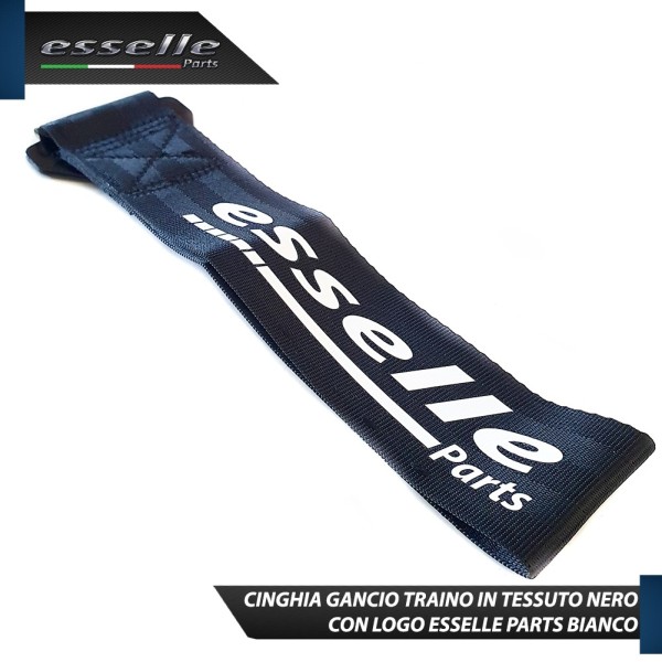 Cinghia Gancio Traino -COLORE NERO- Con Fibia " Esselle Parts "