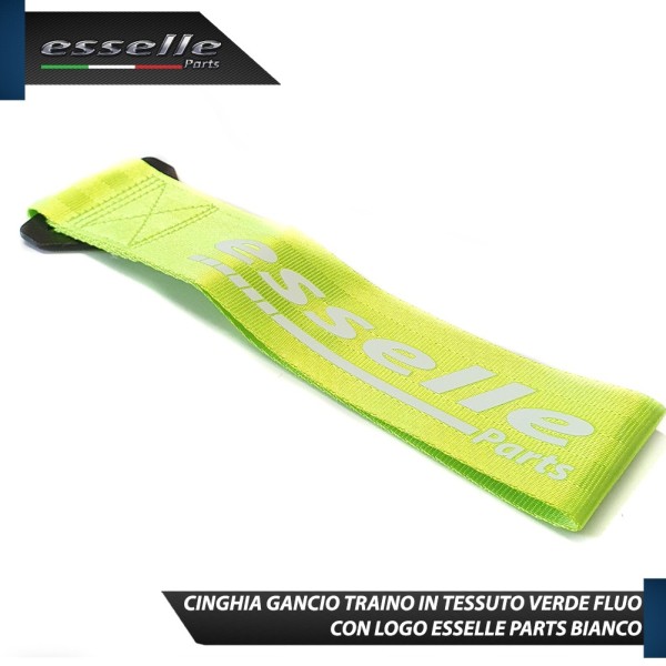 Cinghia Gancio Traino -COLORE VERDE- Con Fibia " Esselle Parts "