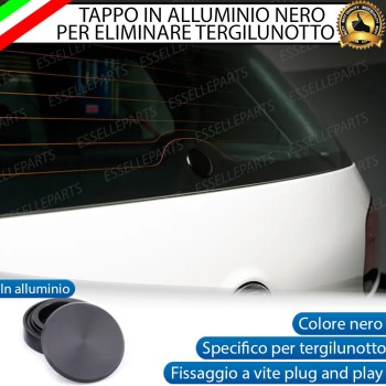 Tappo Elimina Tergicristallo Posteriore in alluminio - per Copertura Foro - COLORE NERO