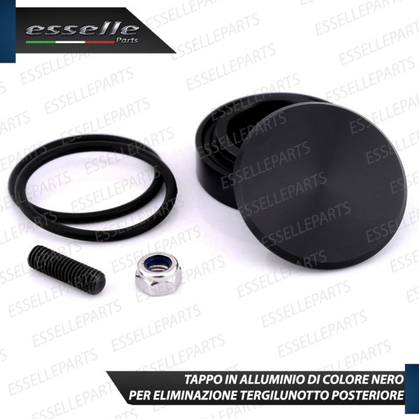 Tappo Elimina Tergicristallo Posteriore in alluminio - per Copertura Foro - COLORE NERO