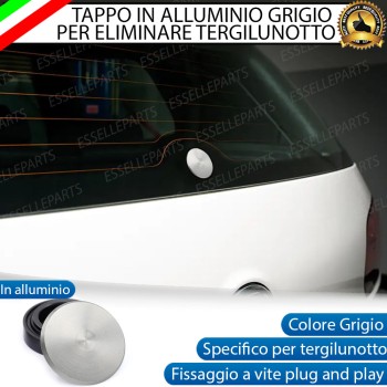 Tappo Elimina Tergicristallo Posteriore in alluminio - per Copertura Foro - COLORE GRIGIO