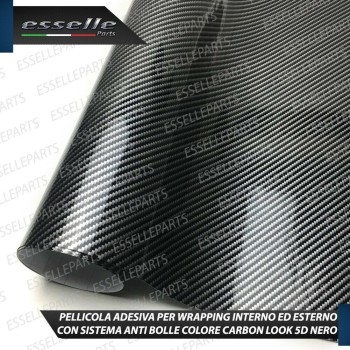 Pellicola wrapping - CARBON LOOK - Lucido adesiva Professionale per PIAGGIO