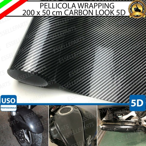 Pellicola wrapping - CARBON LOOK - Lucido adesiva Professionale per Harley Davidson