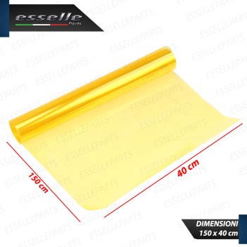 Pellicola - COLORE GIALLO - Adesiva Oscuramento Fari moto,motorini,scooter KAWASAKI