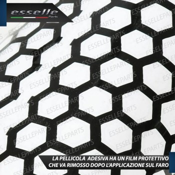 Pellicola Adesiva Per Fari Nido D'Ape Nero Lucido per moto DUCATI