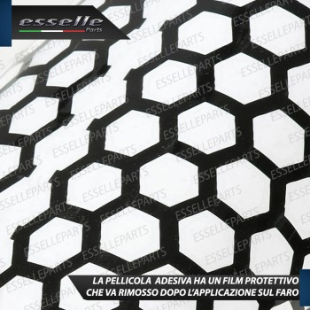 Pellicola Adesiva Per Fari Nido D'Ape Nero Lucido per moto SYM