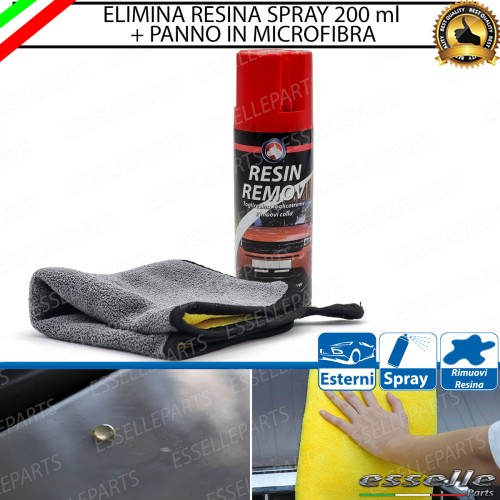 Kit Detergente Rimuovi Resina 200 ml + Panno Rimozione In Microfibra Auto