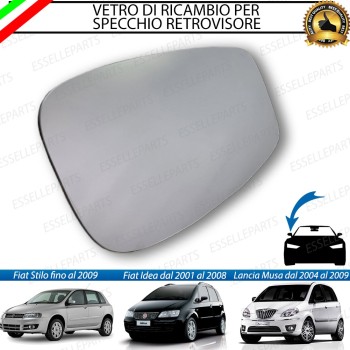 Specchietto LATO PASSEGGERO Retrovisore Laterale di Ricambio per Lancia Musa DAL 2004 AL 2009