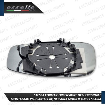 Specchietto LATO PASSEGGERO Retrovisore Laterale di Ricambio per Lancia Musa DAL 2004 AL 2009