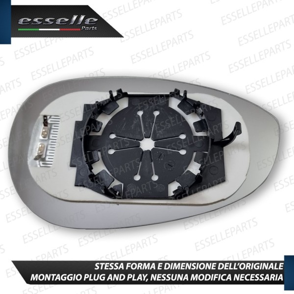Specchietto LATO GUIDATORE Retrovisore Termico Laterale di Ricambio per ABARTH GRANDE PUNTO